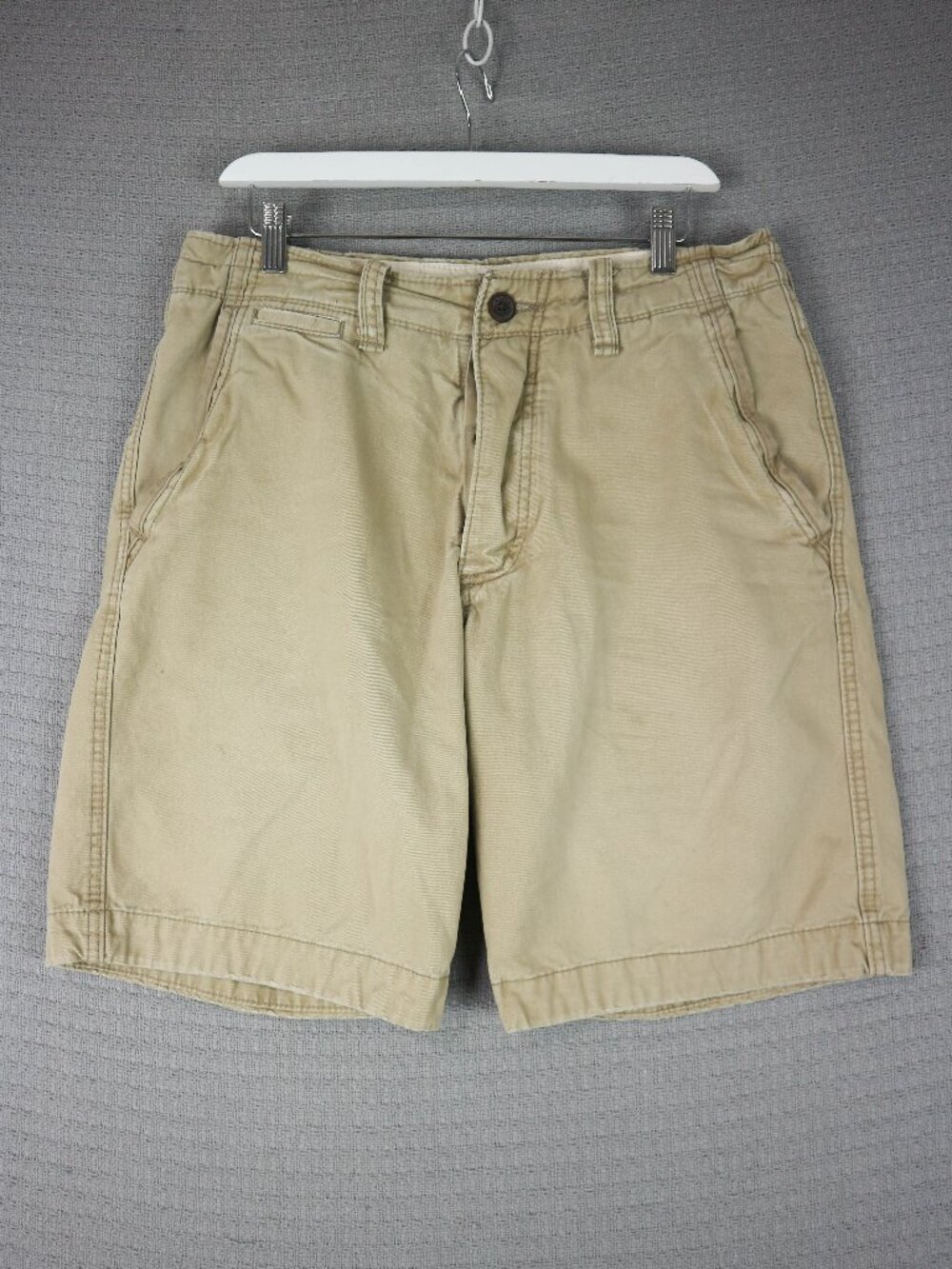 Abercrombie And Fitch Cotton Canvas Baggy Shorts Brown 32W